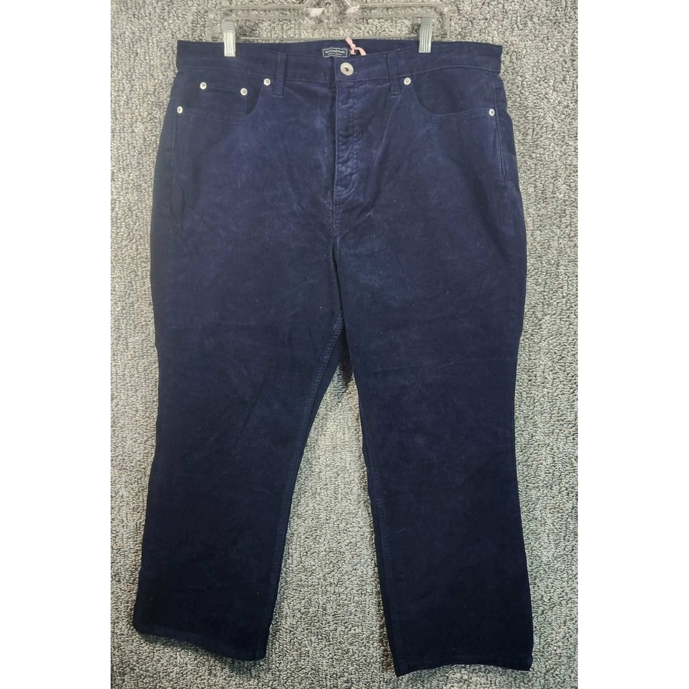 Vineyard Vines Kick Flare Corduroy Pants Nautical Navy Stretch Womens 34